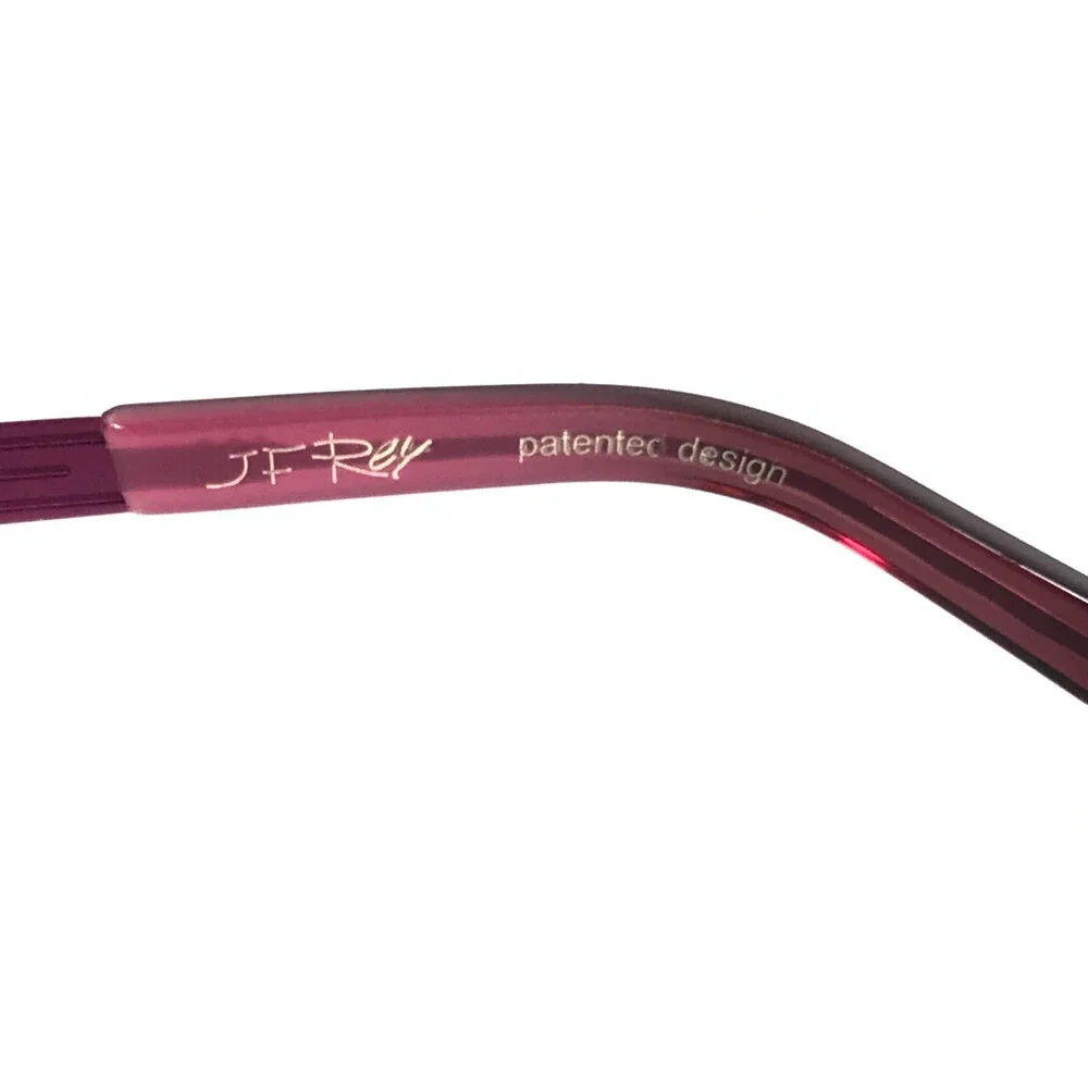 J.F. Rey Eyeglasses Frames JF2574 8085 Purple Pink Cat Eye Half Rim 54-17-136